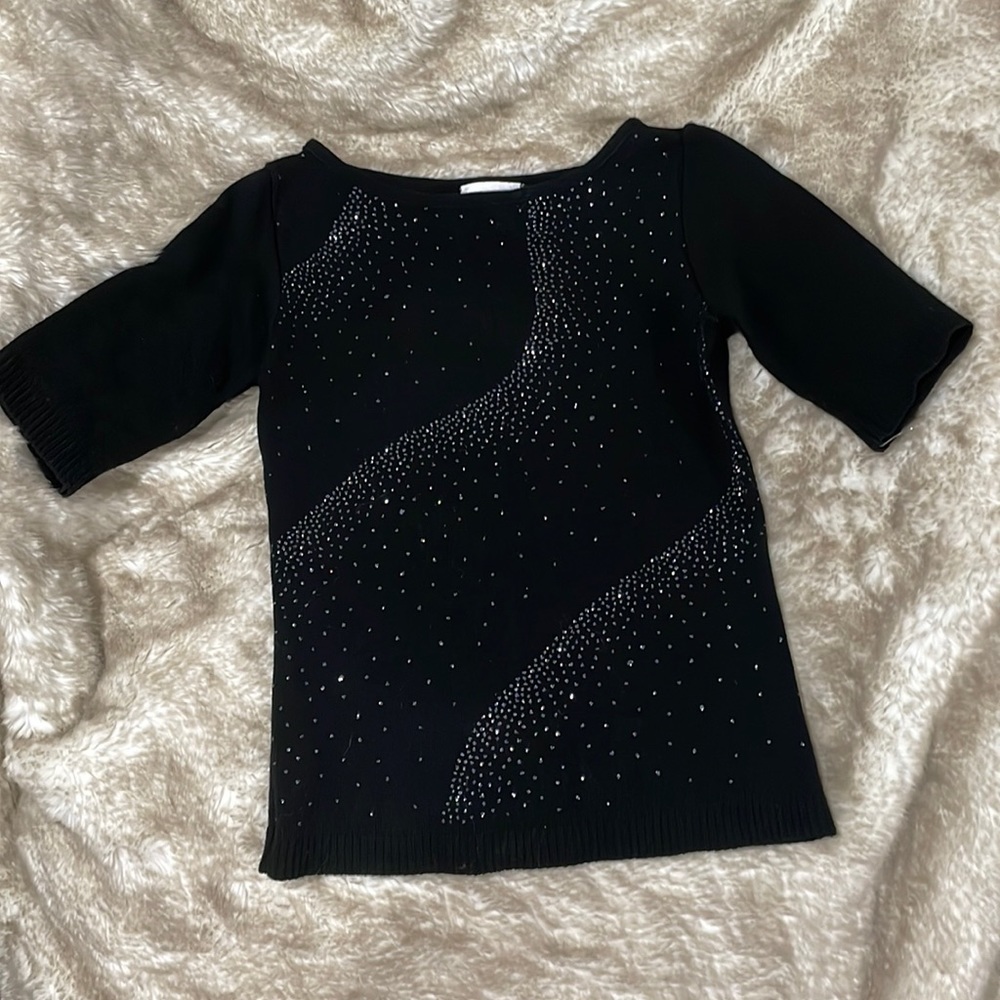 Shimmery Black Top
